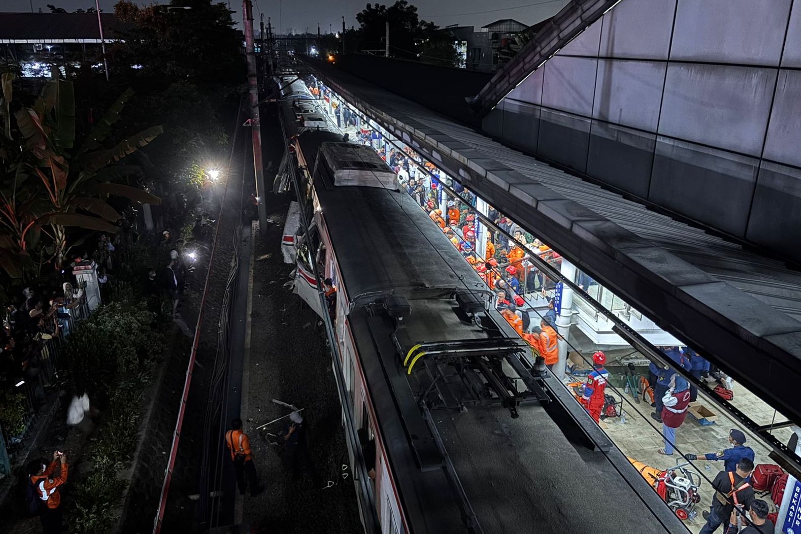 The accident occurred at a station outside of the capital, Indonesia, where 29 people were evacuated from the scene. The