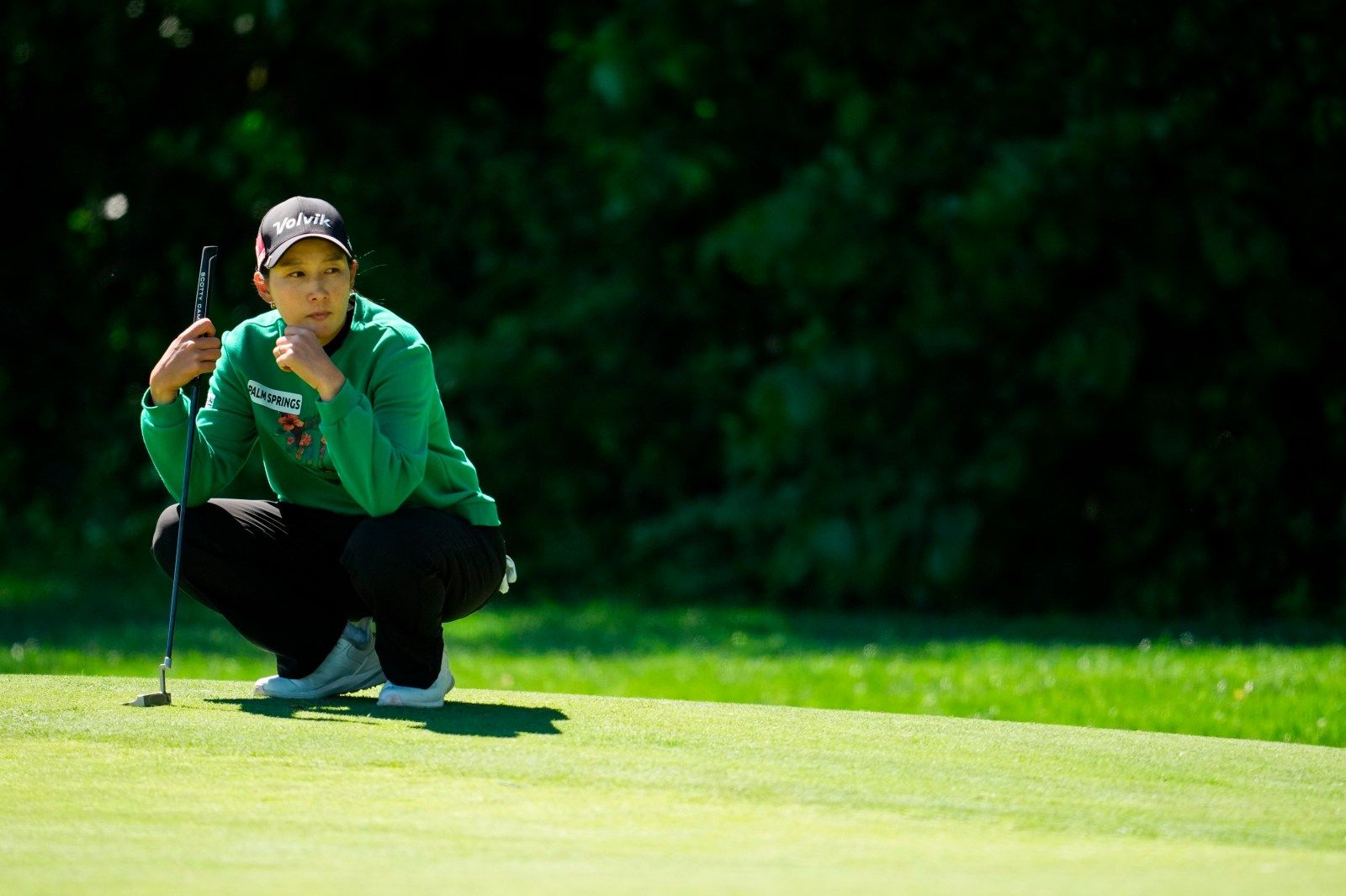 Chella Choi shares three-way lead in Kroger Queen City Championship, Korda three shots back.