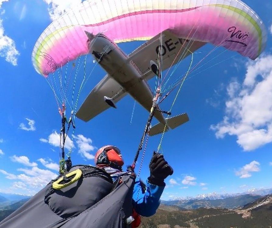 Austrian paraglider miraculously survives mid-air plane collision above Alps, avoids serious injury