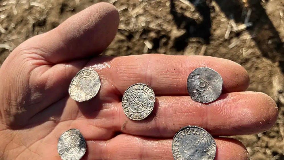 Two Men Discover Significant Ancient Silver Coin Hoard in Norwegian Field