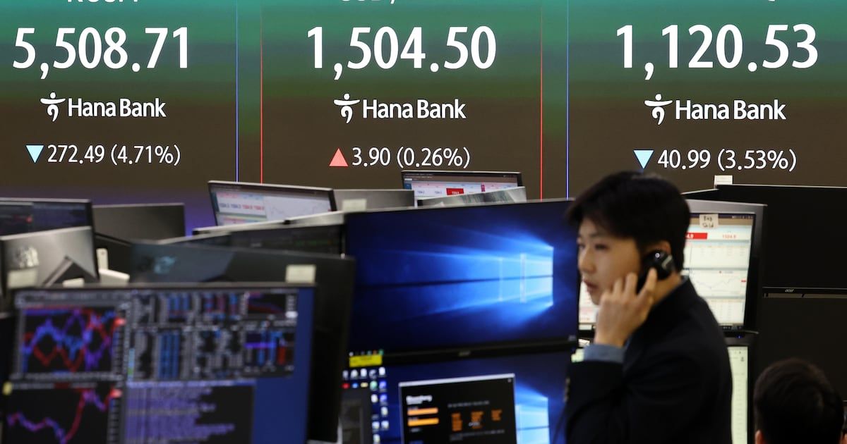 South Korea's KOSPI plunges 6% as won hits 17-year low amid Iran-U.S. tensions