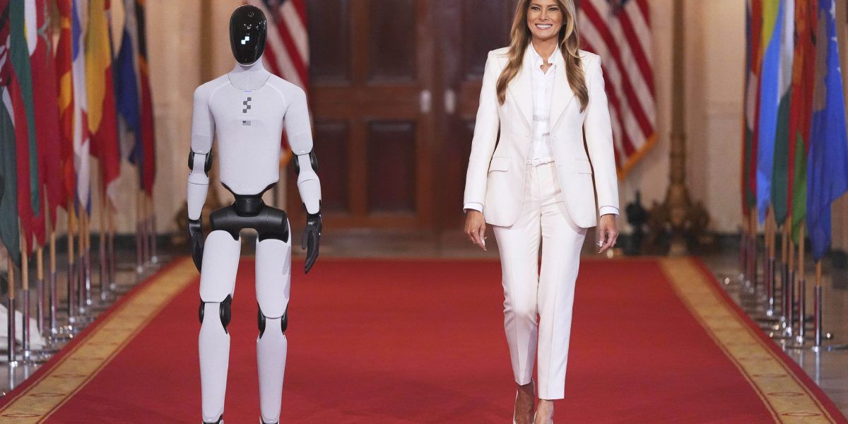 Humanoid robot Figure 03 appears with Melania Trump at White House education and AI summit