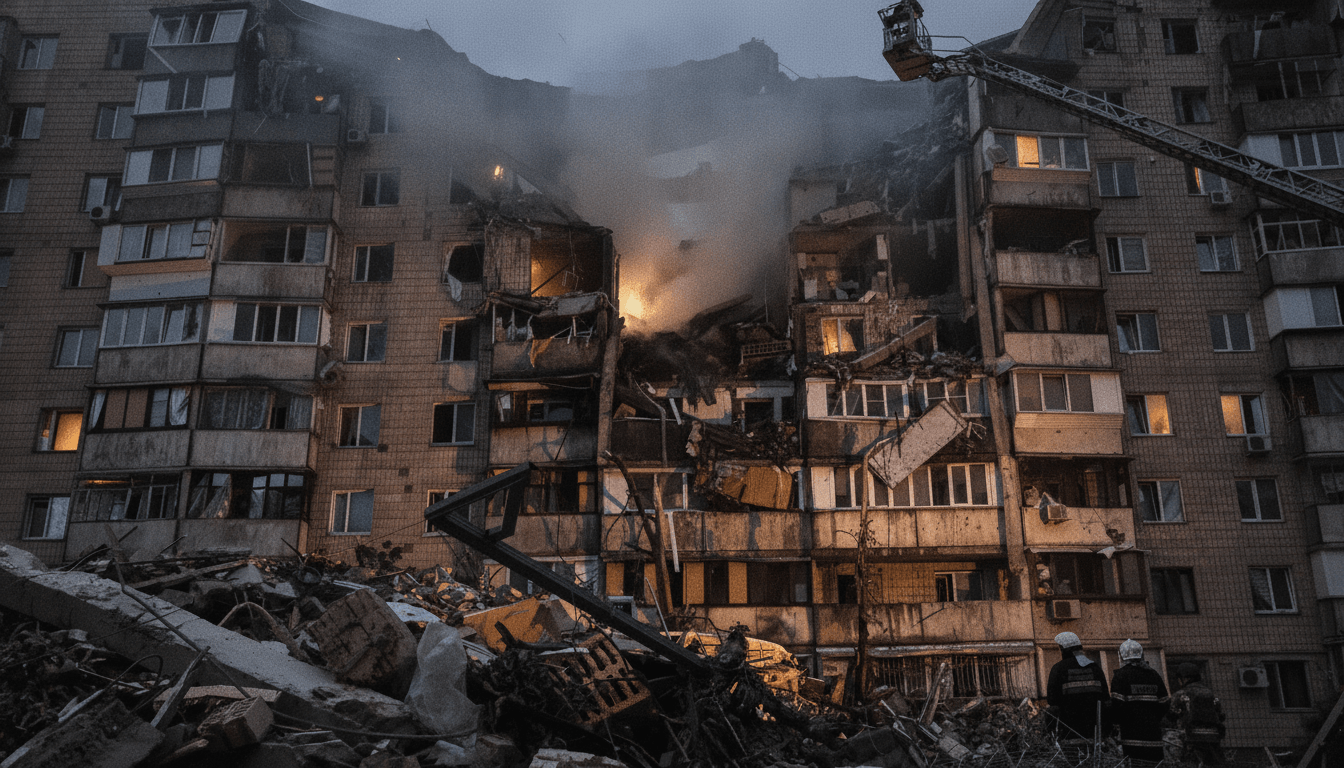 Russian Missile Attack on Kyiv Kills Nine, Injures 46 Including Five Children