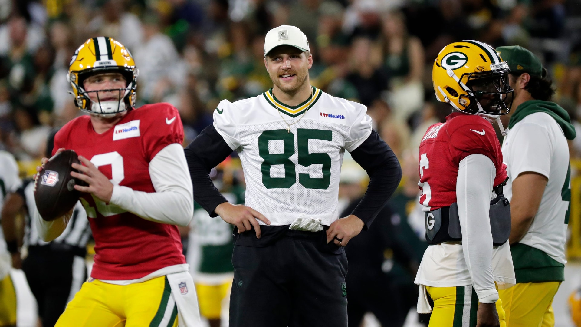Packers' Tucker Kraft Back in 11-on-11 Drills, Scores TD After ACL Tear