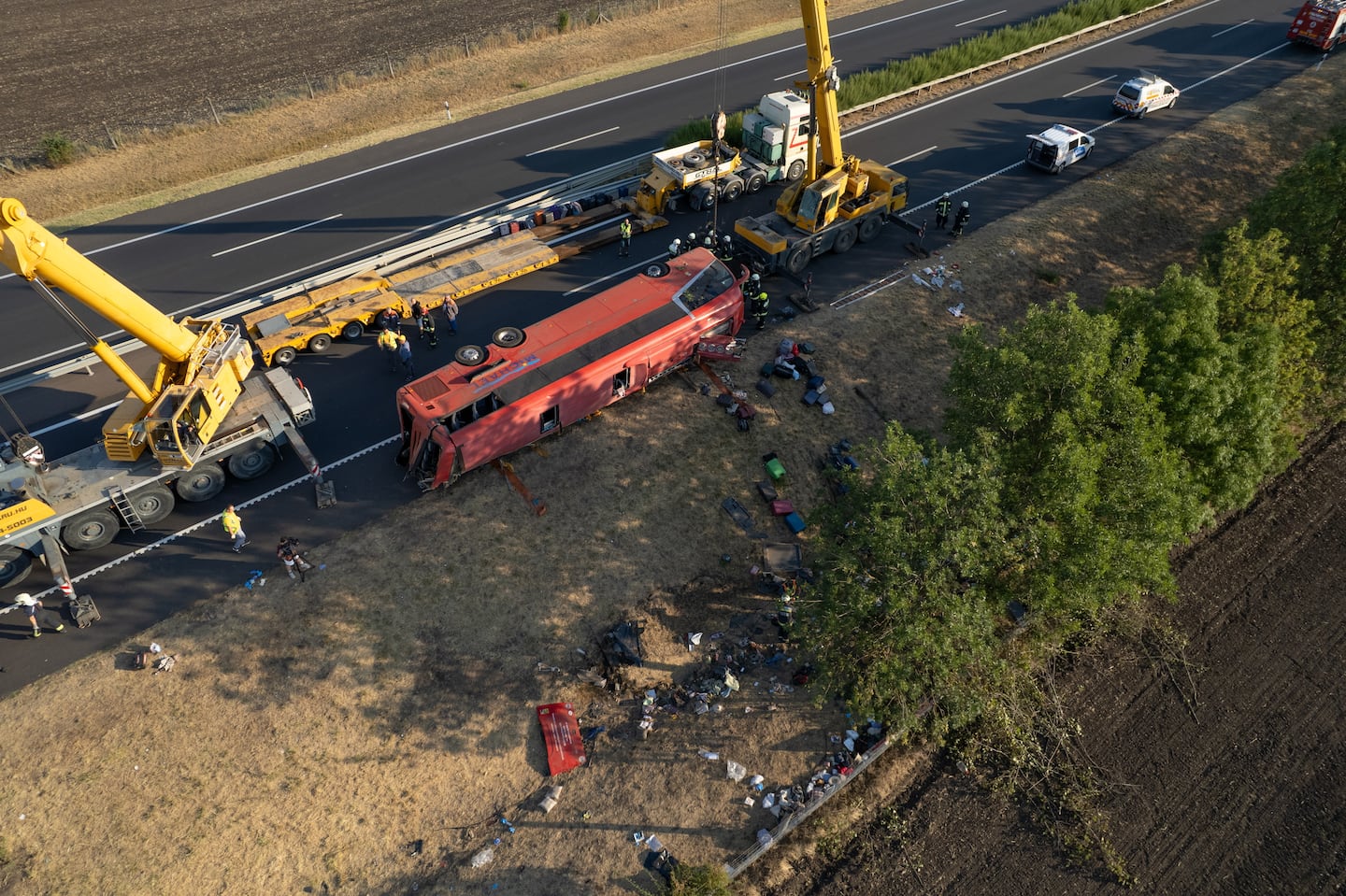 Polish Tour Bus Overturns in Hungary, Killing 12 and Injuring Dozens; Driver Detained