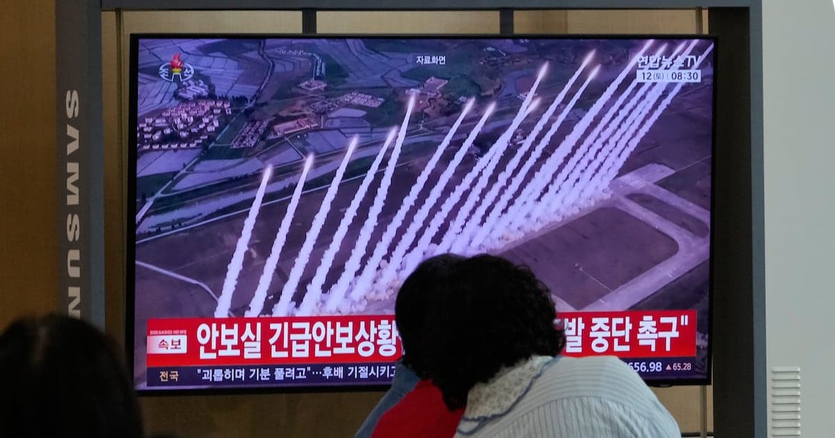 North Korea conducts large-scale firepower drill featuring drones and missiles following allied exercises.
