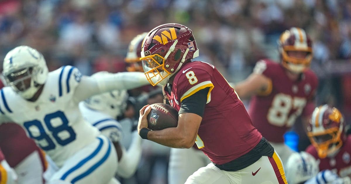 Commanders Quarterback Marcus Mariota Suffers Knee Injury Against Colts in London